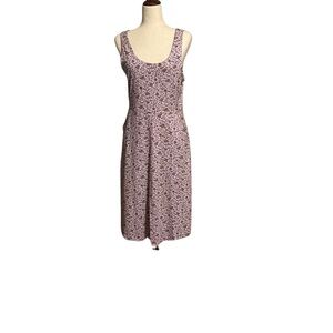 Pact Purple Scoop Neck Sleeveless Midi Sundress